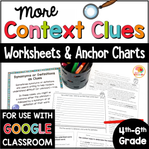Context Clues Worksheets for 4th-6th Grade COVER