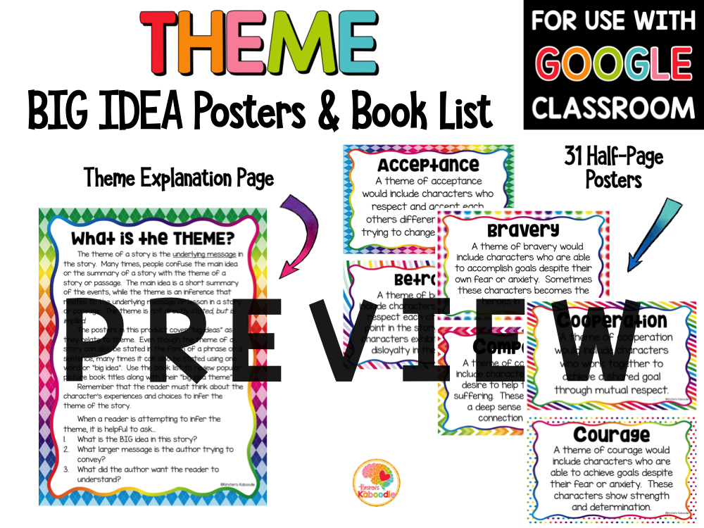 Theme Posters and Book List PREVIEW