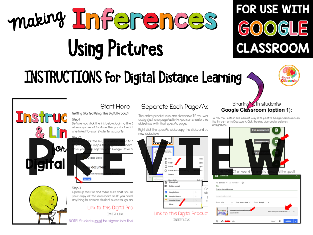 Making Inferences Using Pictures PREVIEW