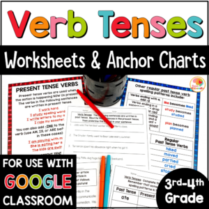 Verb Tenses Worksheets and Anchor Charts COVER
