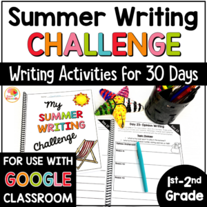 Summer Writing Challenge for 1st and 2nd Grade: Summer Writing Prompts COVER