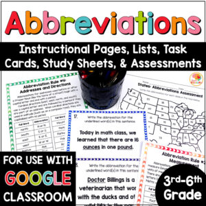 Abbreviations Activities for Distance Learning COVER