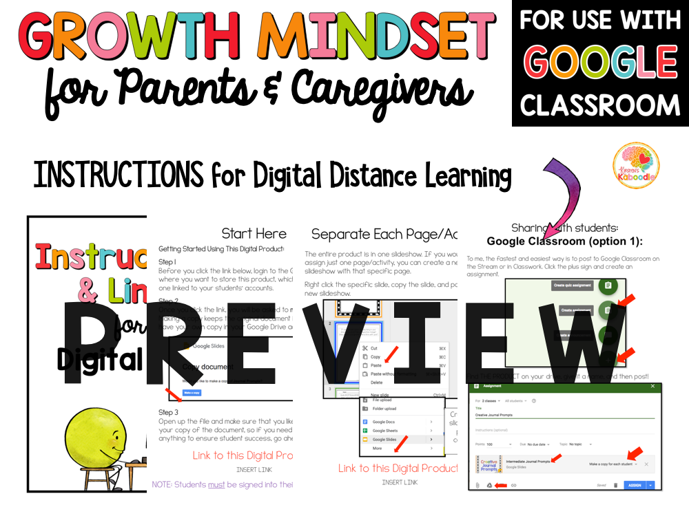 Growth Mindset Information for Parents and Caregivers PREVIEW