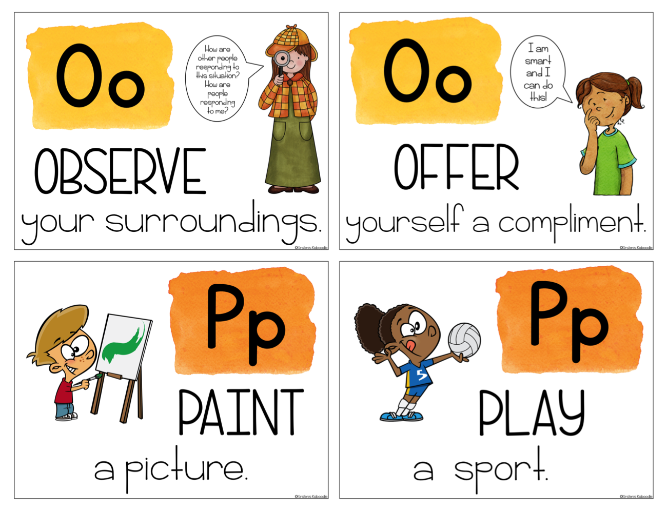 Coping Strategies Posters - The ABCs of Coping Strategies