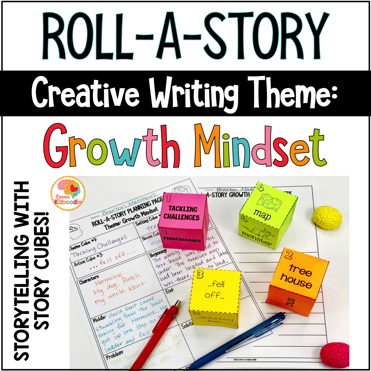 Roll-a-Story: Growth Mindset Creative Writing Activity