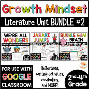 Growth Mindset Picture Book Activities BUNDLE 2 COVER