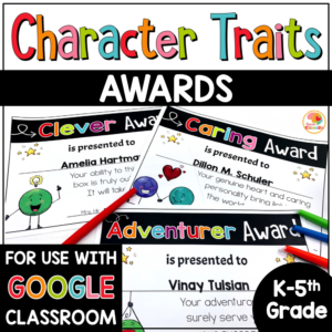 End of year Character Traits Awards Dot Dudes Digital Option COVER