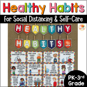 Self-Care and Social Distancing Posters Bulletin Board COVER