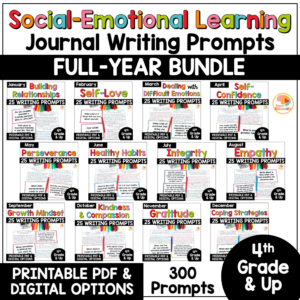 social emotional learning writing prompts