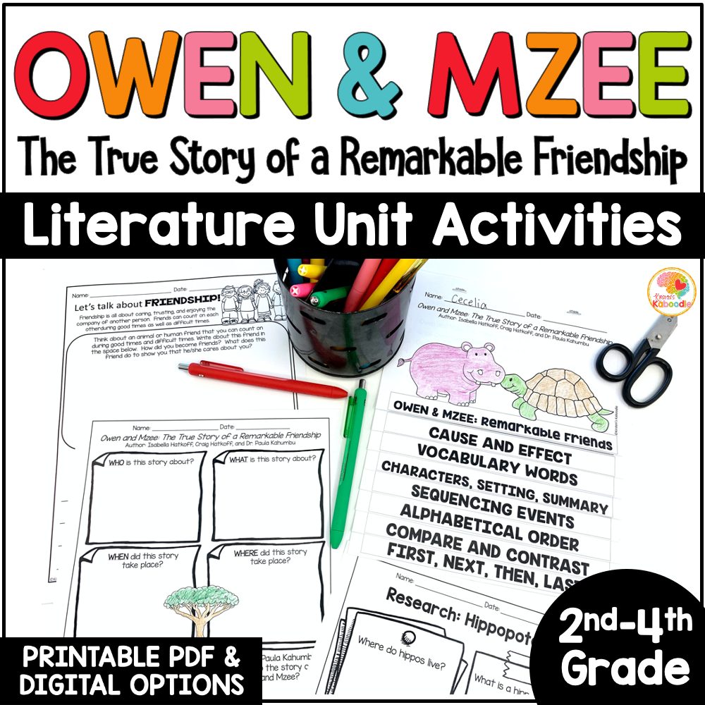 Owen And Mzee Activities Literature Unit Companion